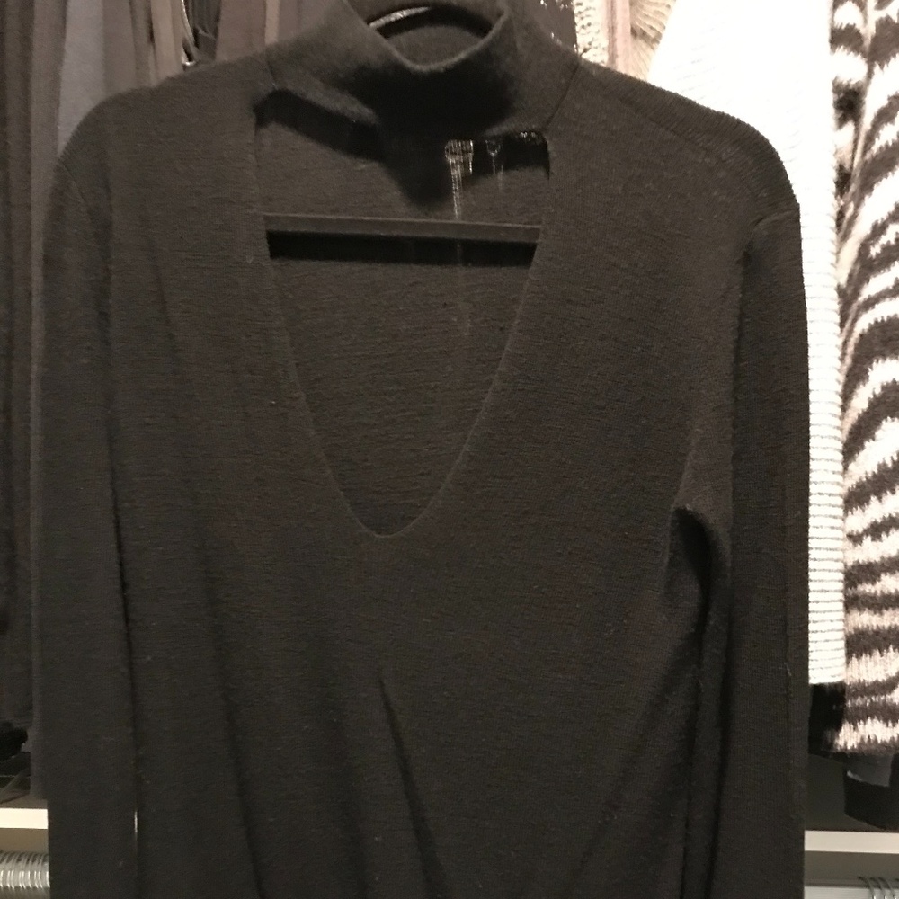 ALC Black Cutout Turtleneck